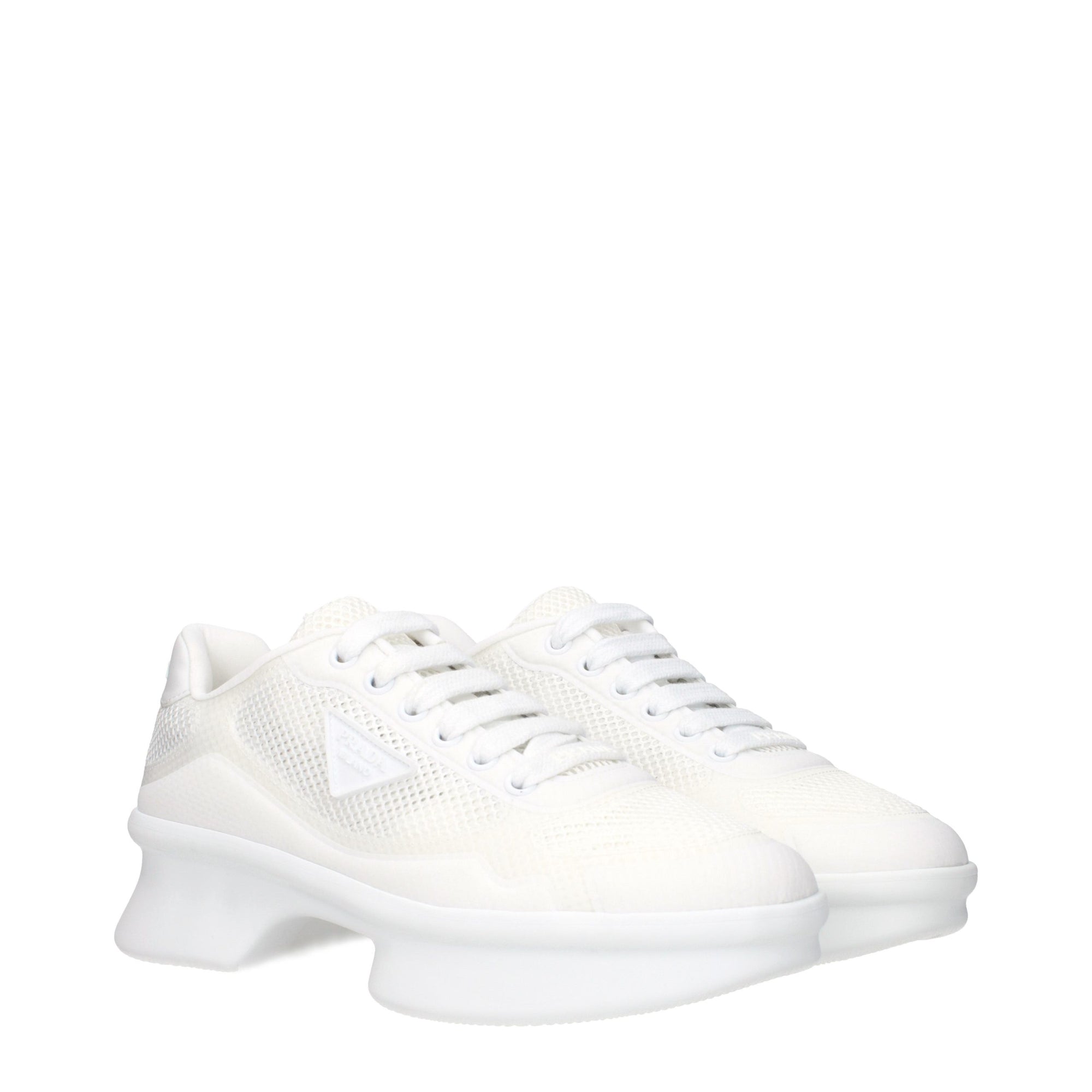 Prada Re-Nylon And Mesh Low Top Sneakers