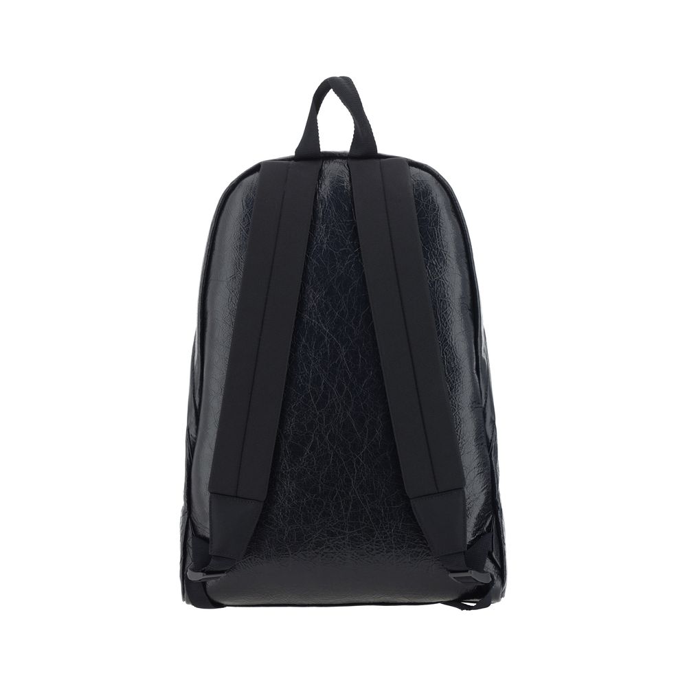 Balenciaga Explorer Leather Backpack - Black