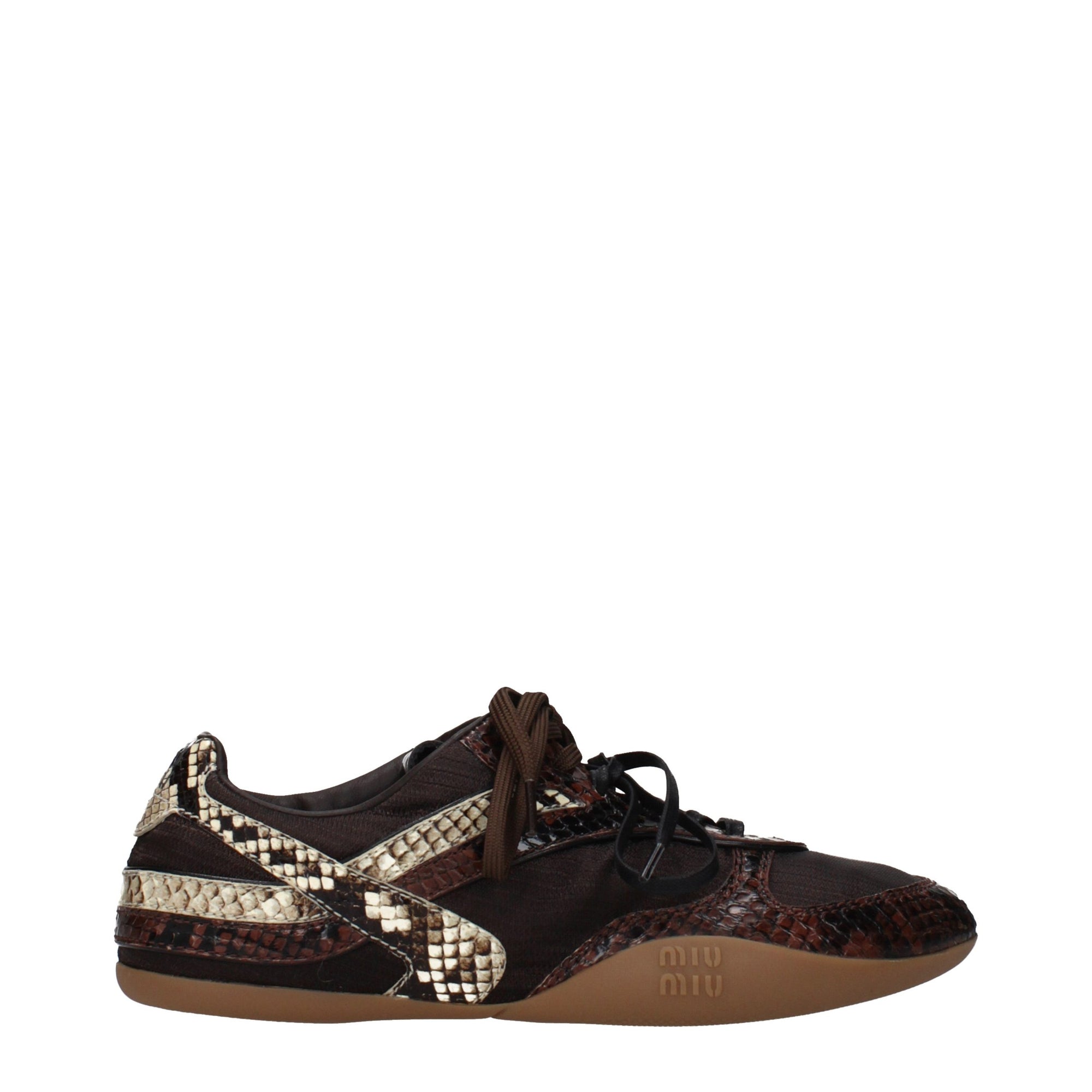 Miu Miu Gymnasium Snake Embossed Sneakers