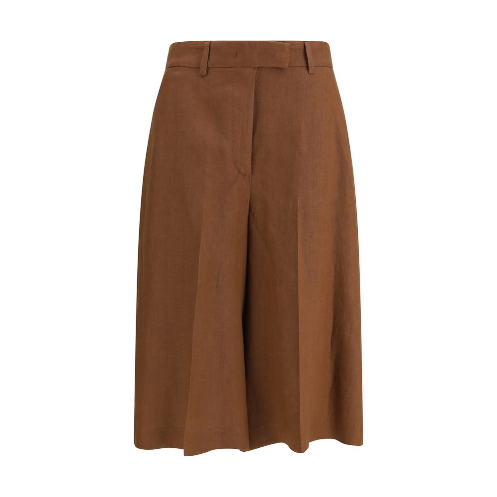 Lardini Bermuda Long Skorts - Milk Chocolate