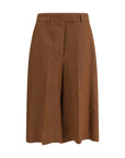 Lardini Bermuda Long Skorts - Milk Chocolate