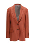 Brunello Cucinelli Linen Blazer - Burnt Orange