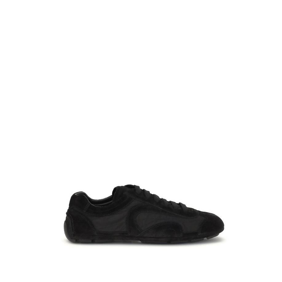 Prada Montecarlo Re-Edition 2005 Suede Leather Sneakers - Black