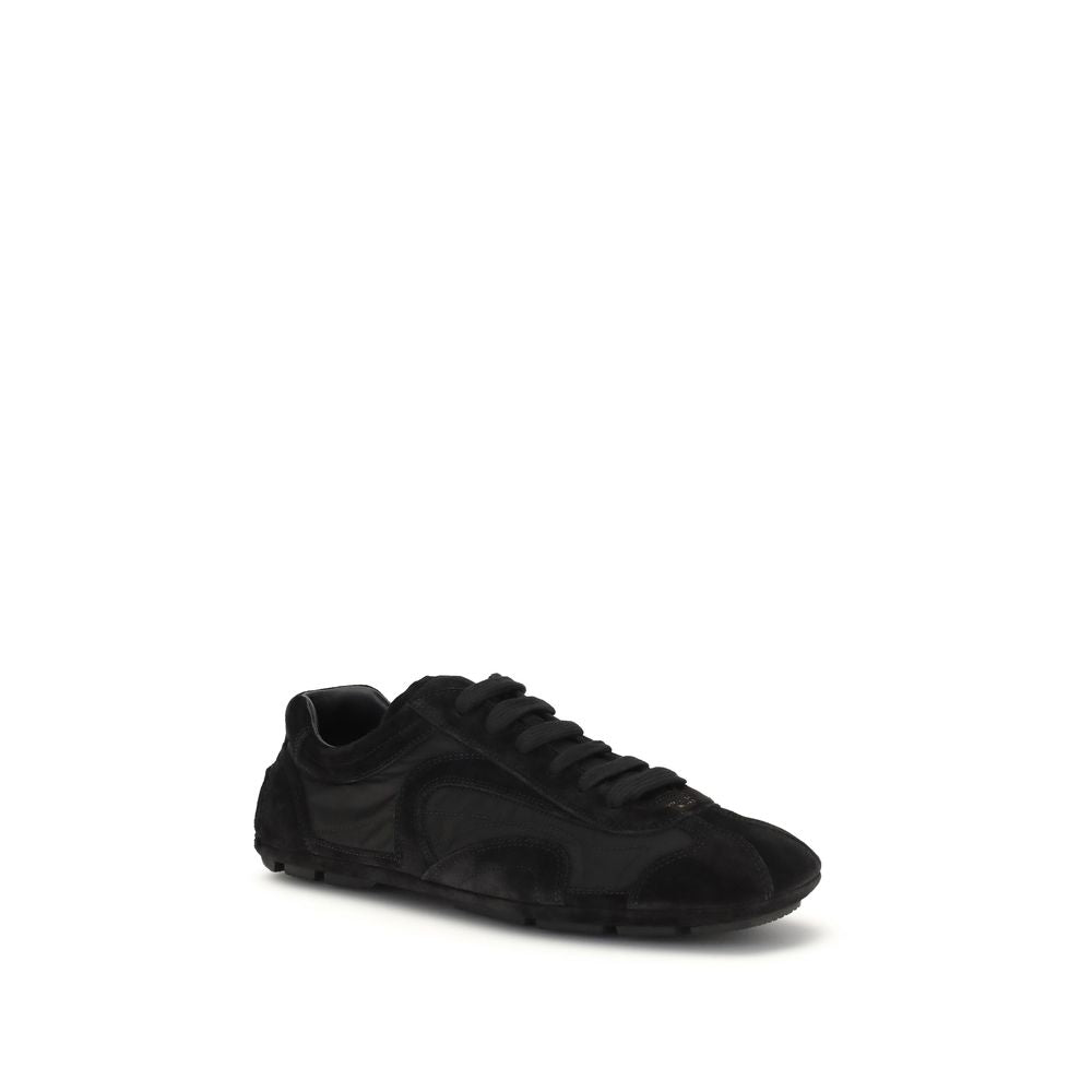 Prada Montecarlo Re-Edition 2005 Suede Leather Sneakers - Black