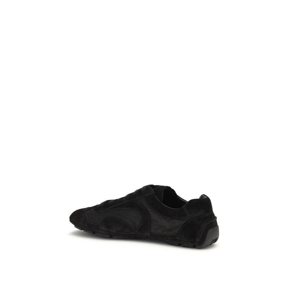 Prada Montecarlo Re-Edition 2005 Suede Leather Sneakers - Black