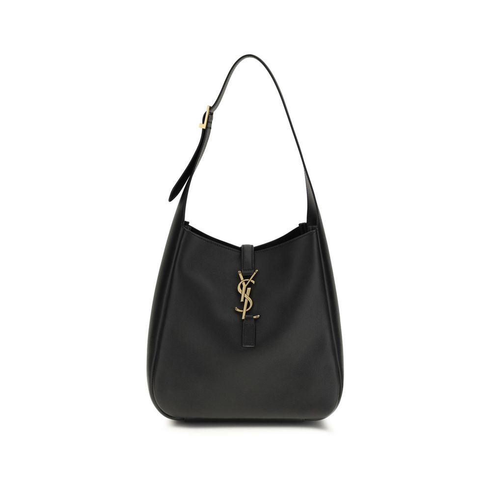 Saint Laurent Le 5 à 7 Leather Shoulder Bag - Black