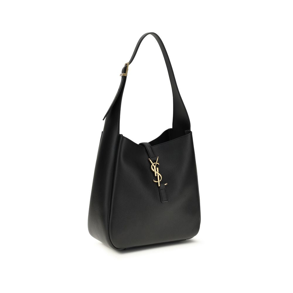 Saint Laurent Le 5 à 7 Leather Shoulder Bag - Black