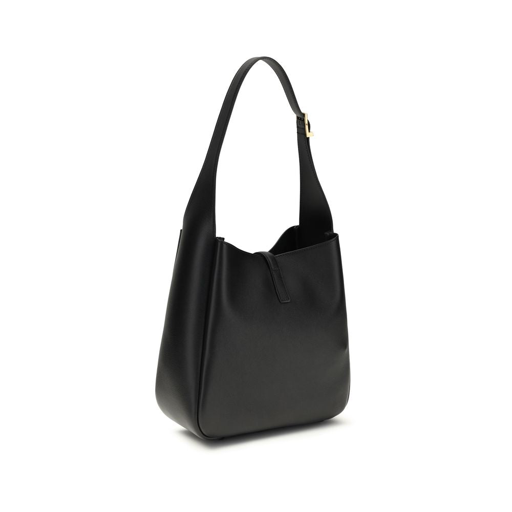 Saint Laurent Le 5 à 7 Leather Shoulder Bag - Black