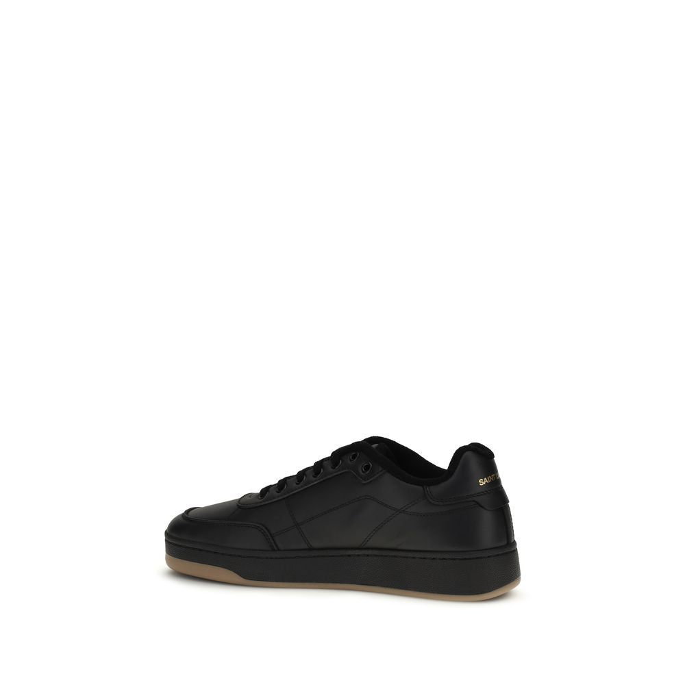 Saint Laurent SL/61 Leather Low Top Sneakers - Black