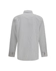 Saint Laurent Longline Striped Collar Shirt