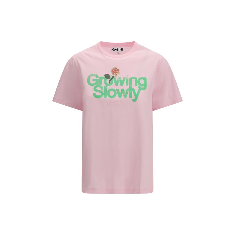 Ganni ‘Growing Slowly’ Typography T-Shirt