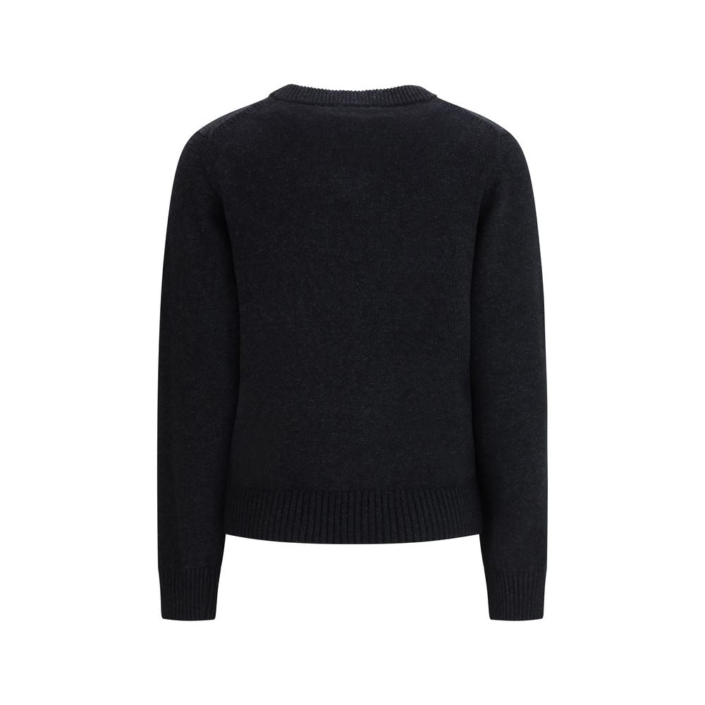 Ganni Raspberry Graphic Sweater - Gray/Grey