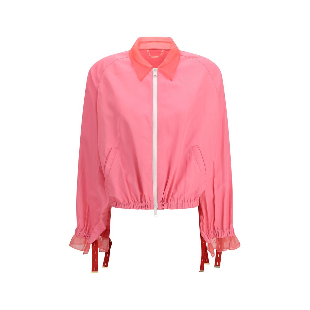 Fendi Cropped Bomber Jacket - Pink