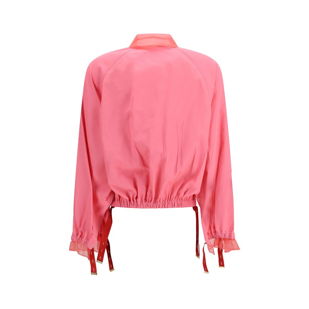 Fendi Cropped Bomber Jacket - Pink