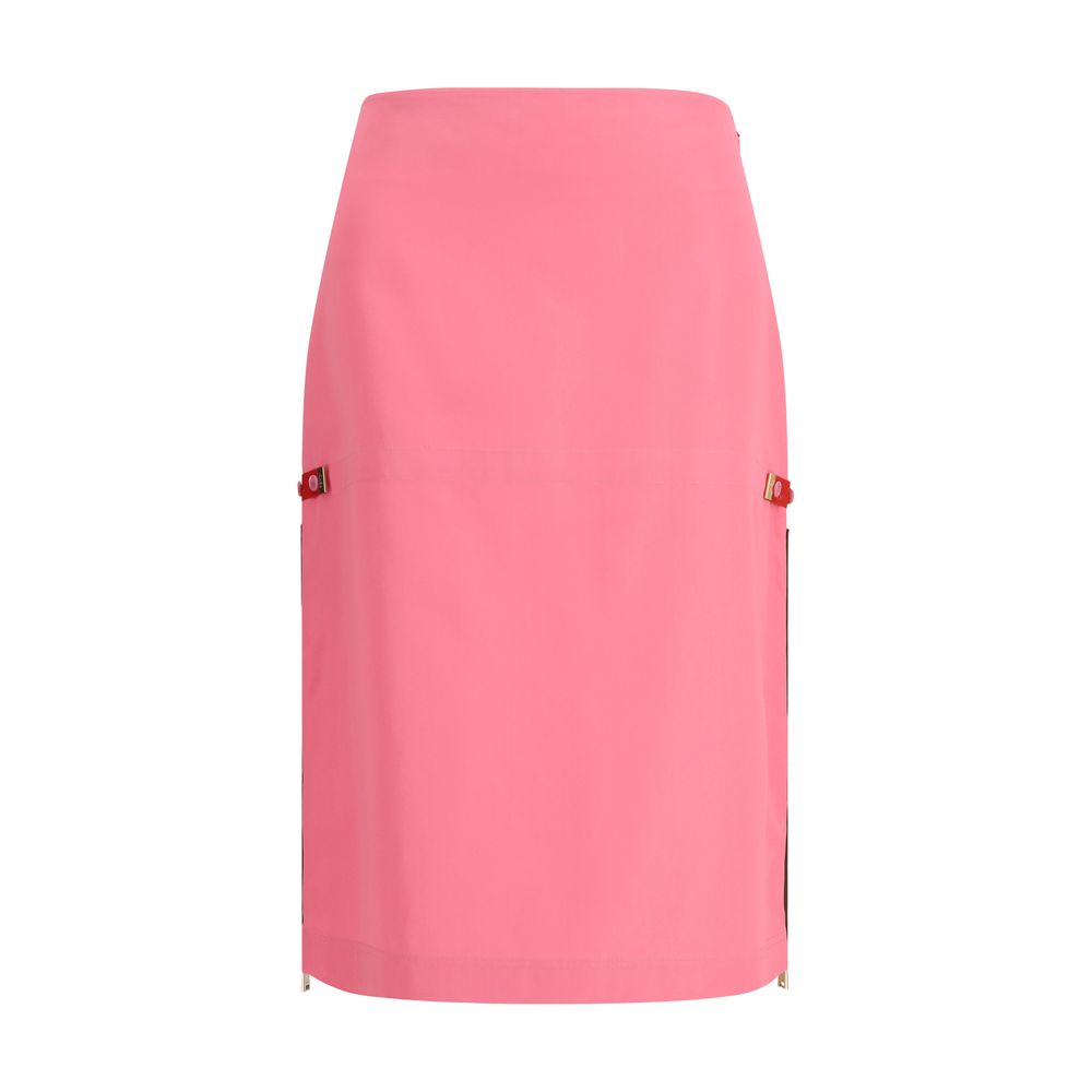 Fendi Zippy Midi Skirt - Neon Pink