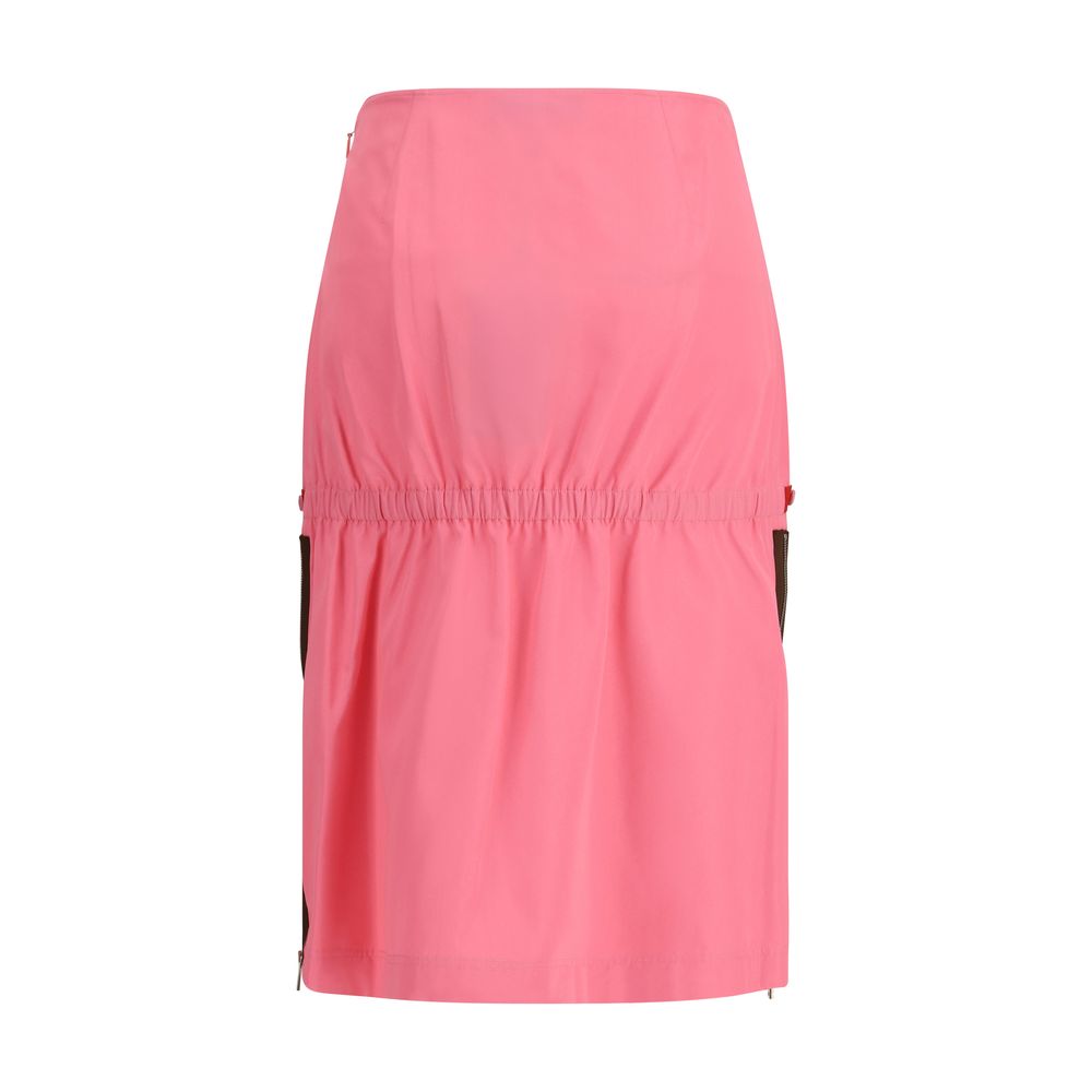 Fendi Zippy Midi Skirt - Neon Pink
