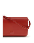 Jil Sander Crossbody Tangle Wallet With Strap- Red