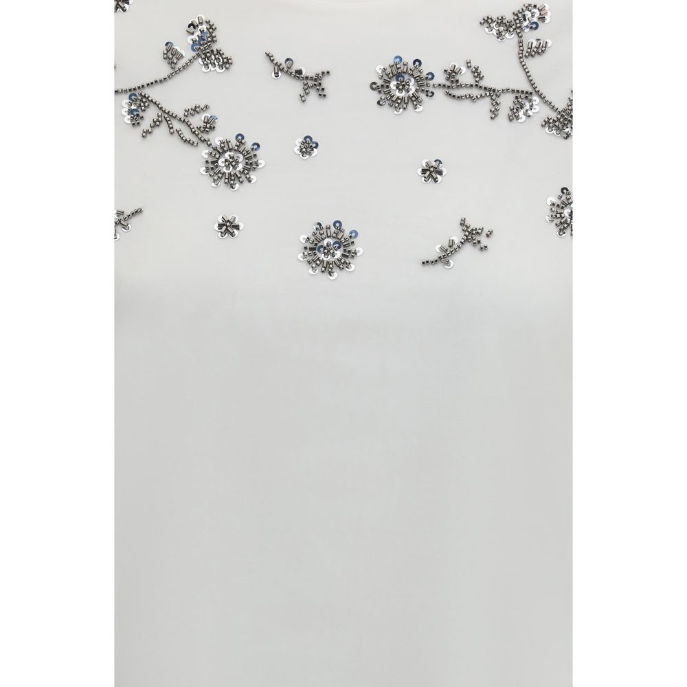 Max Mara Agile Embellished T-Shirt - White
