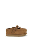 UGG Goldenstar Leather Platform Clog & Mules - Tan Brown