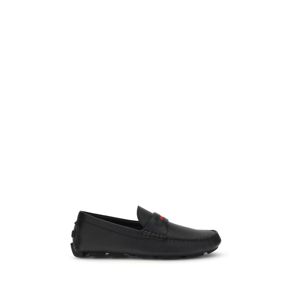Gucci Leather Loafers - Black 