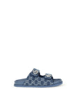 Gucci GG Denim Double Strap Sandals