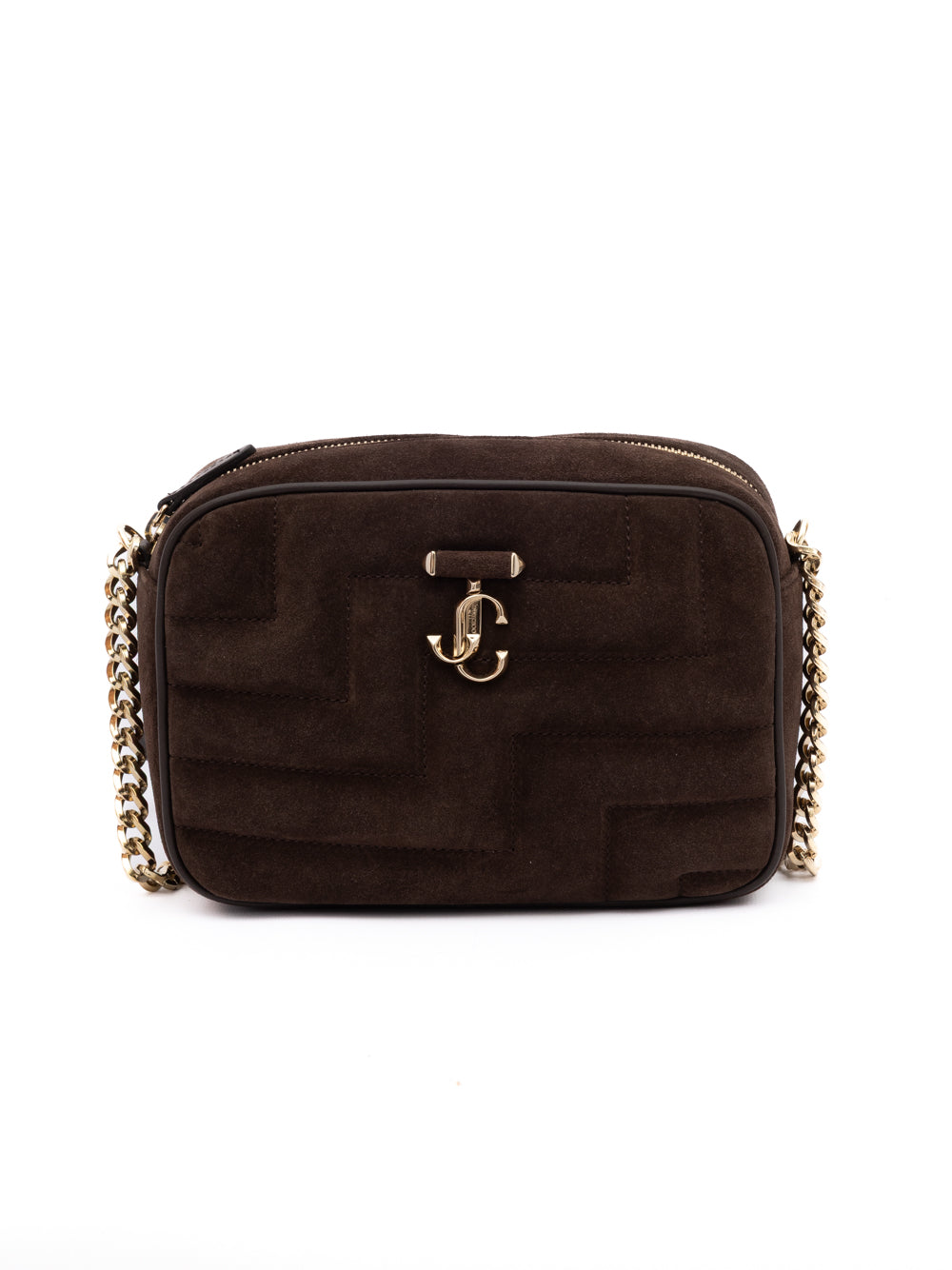 Jimmy Choo Suede Leather Avenue Camera Crossbody Bag