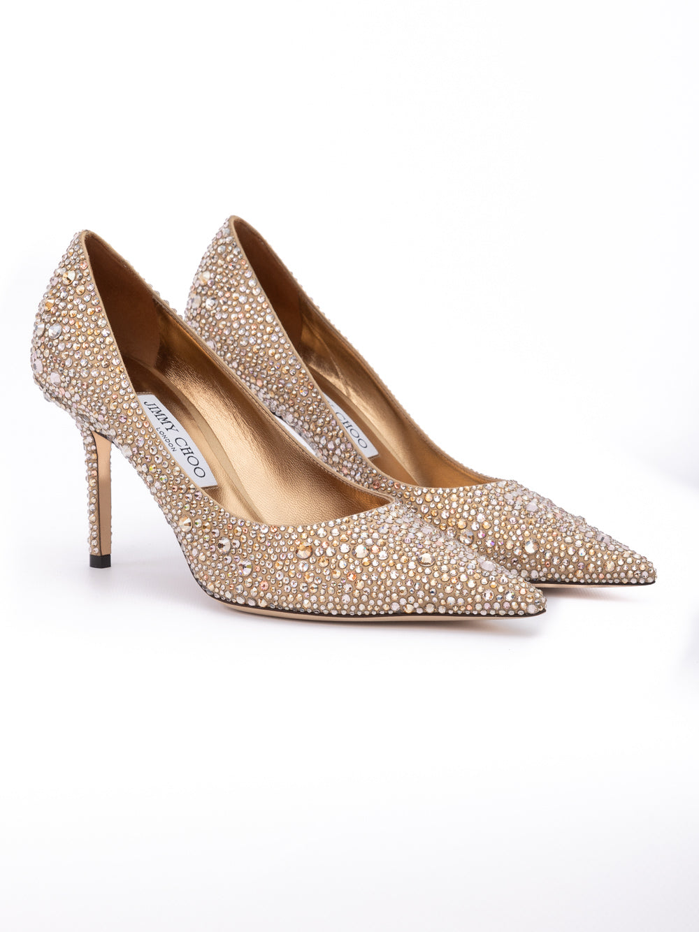 Jimmy Choo Crystal Embellished Love 85 Pumps - Bronze