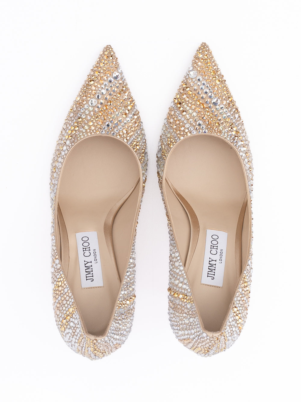 Jimmy Choo Crystal Love 85 Pumps - Gold Mix