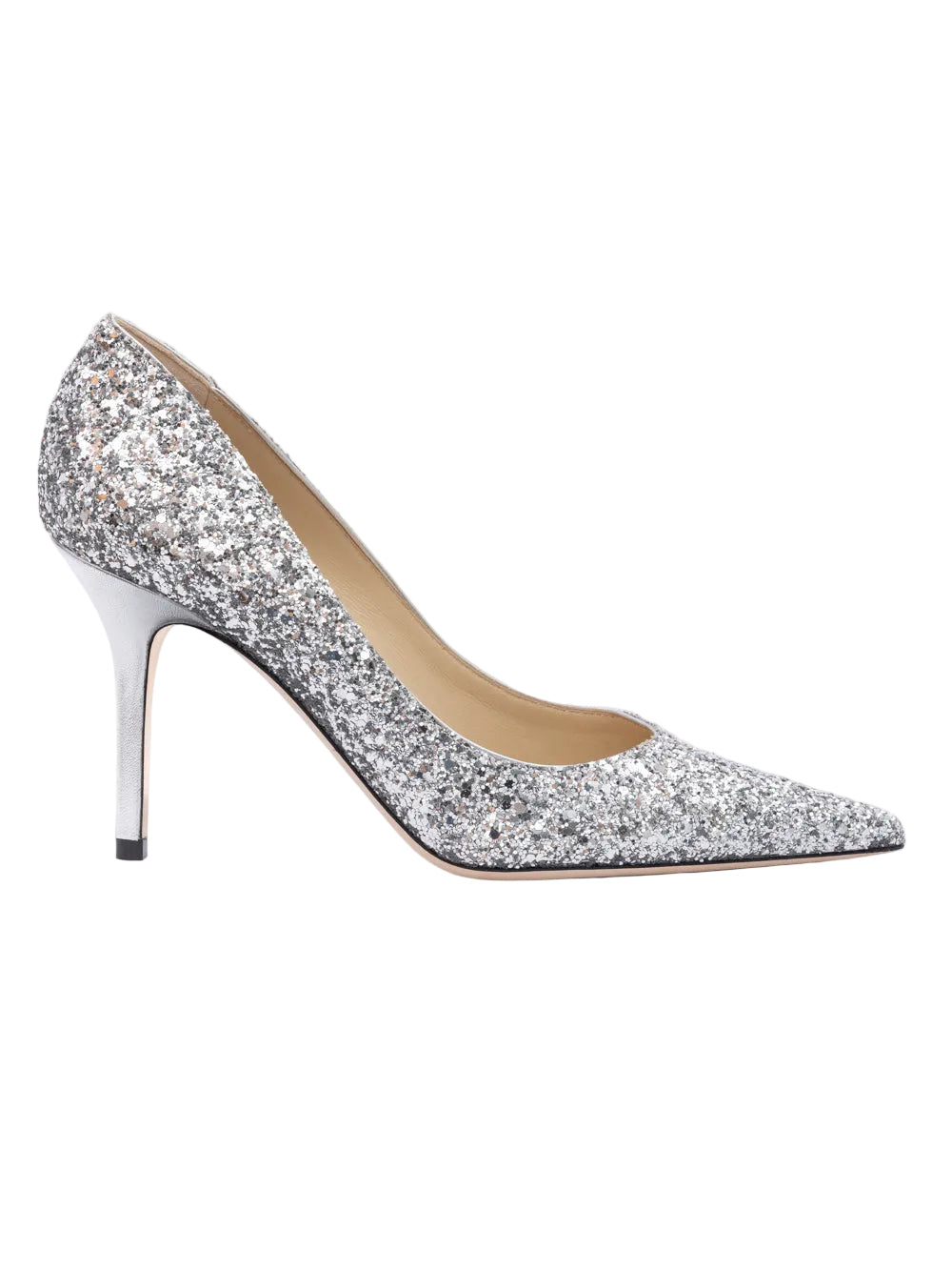 Jimmy Choo Agnes Glitter Pumps - Silver