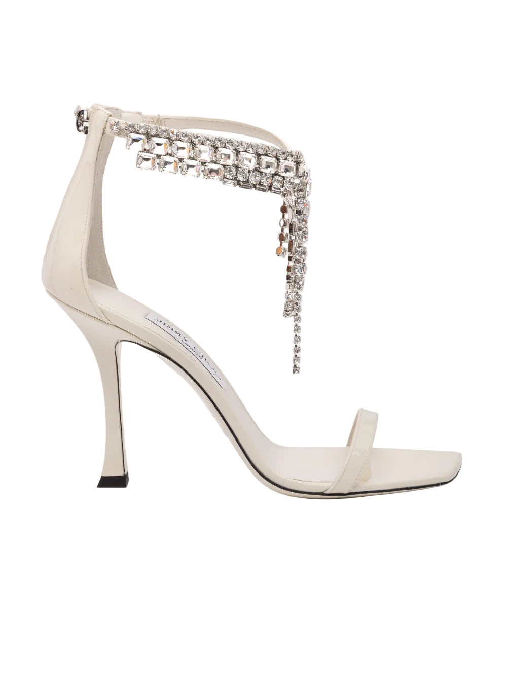 Jimmy Choo Embellished Satin Verity Sandals 100 - White