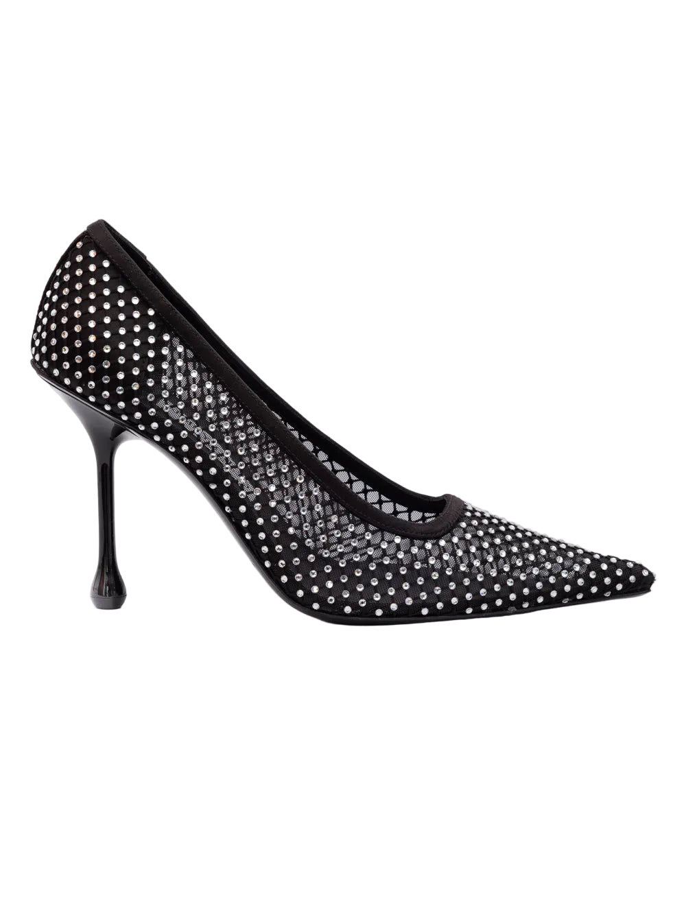 Jimmy Choo Crystal Embellished Mesh Ixia 95 Pumps - Black