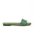 Jimmy Choo Satin Crystal Clovis Flats - Matcha Green