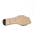 Jimmy Choo Satin Crystal Clovis Flats - Matcha Green