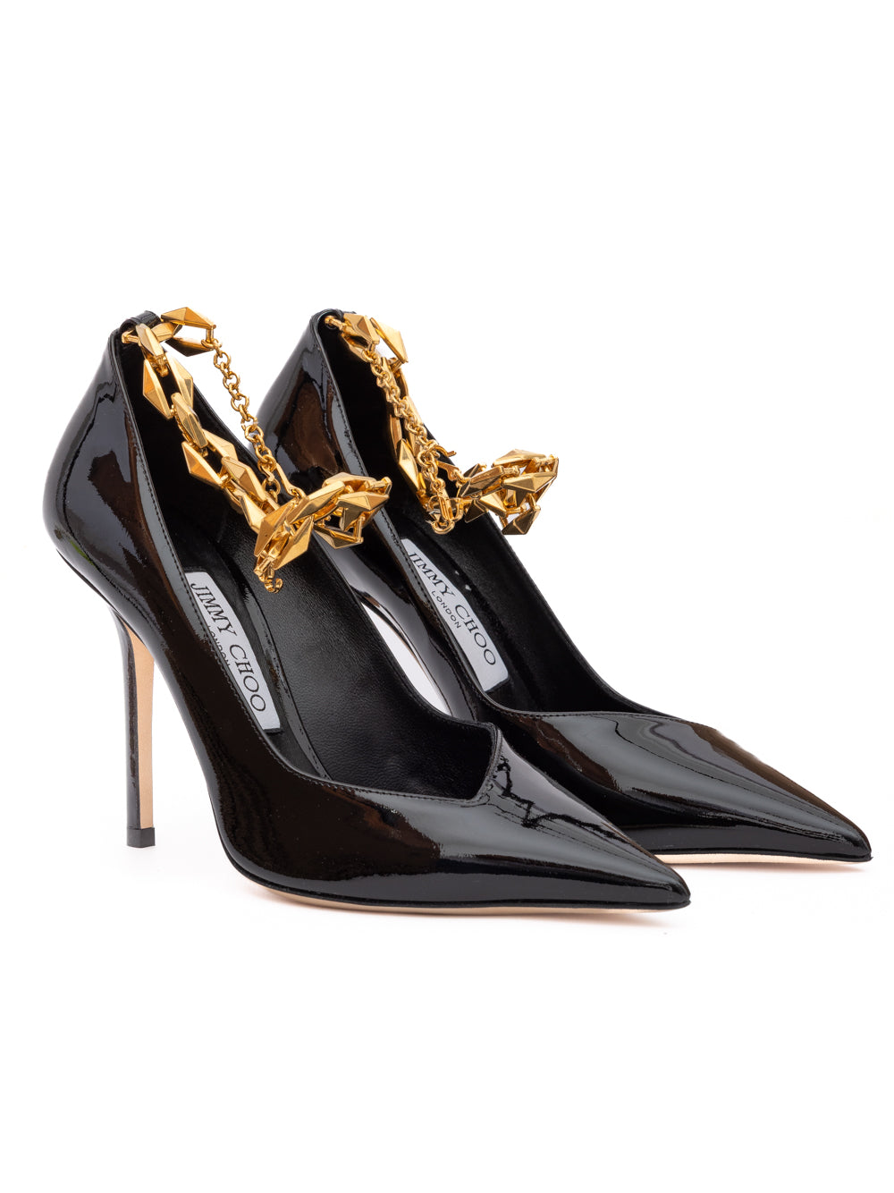 Jimmy Choo Diamond Talura Pumps - Black & Gold