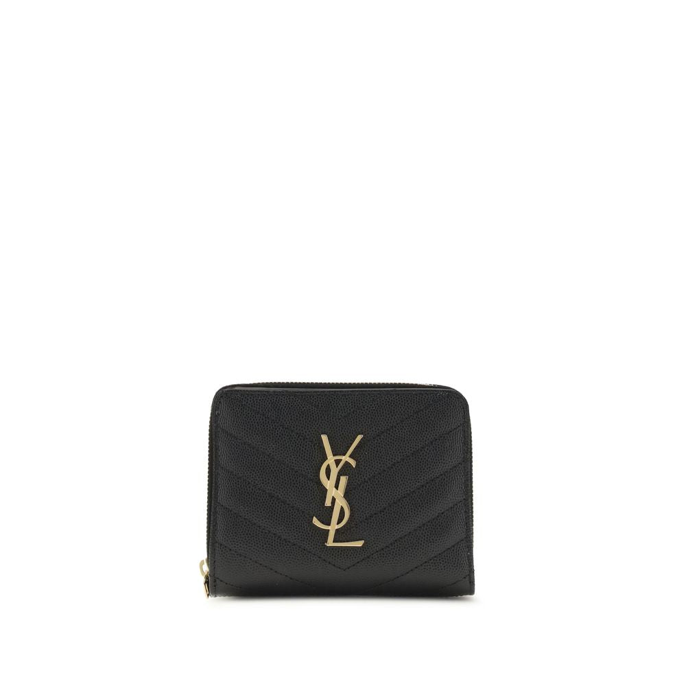 Saint Laurent YSL Cassandre Matelassé Calfskin Zip Around Wallet