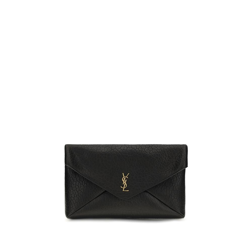 Saint Laurent Cassandre Large Envelope Clutch With Strap