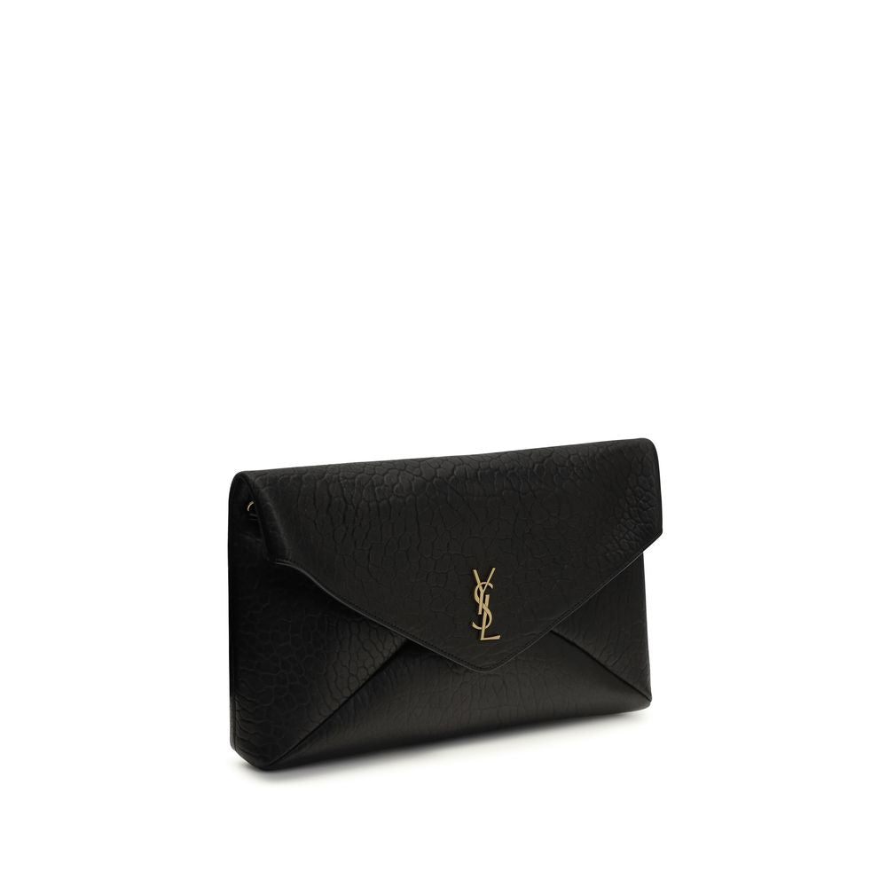 Saint Laurent Cassandre Large Envelope Clutch With Strap