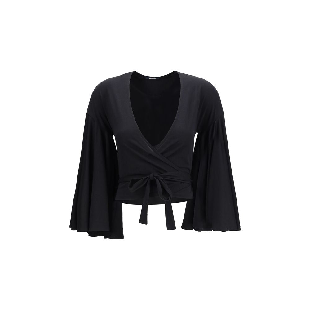 Jacquemus Paysan Wrap Top - Black