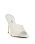 LE SILLA Futura Leather Stiletto Heel Sandals - White