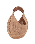 Chloé Banana Raffia Shoulder Bag - Beige