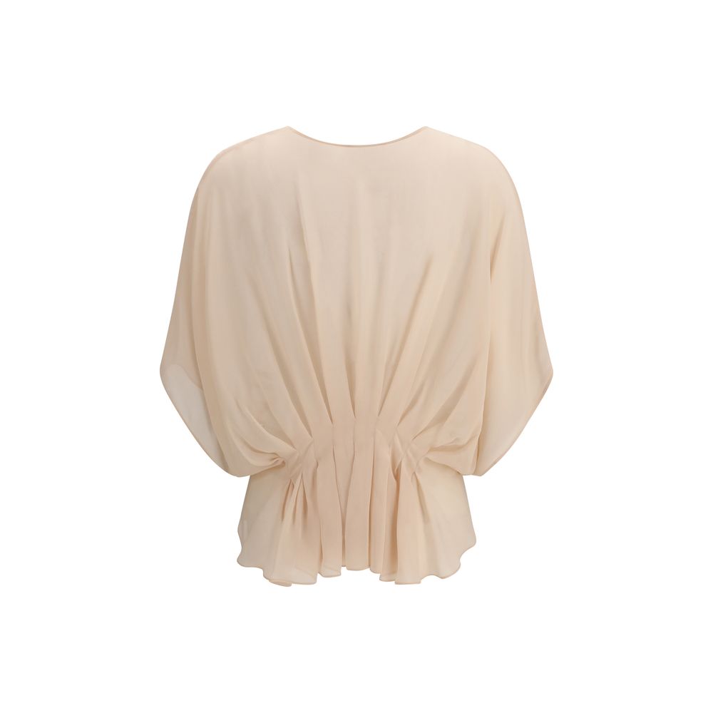 Max Mara Silk Blouse - Light Peach