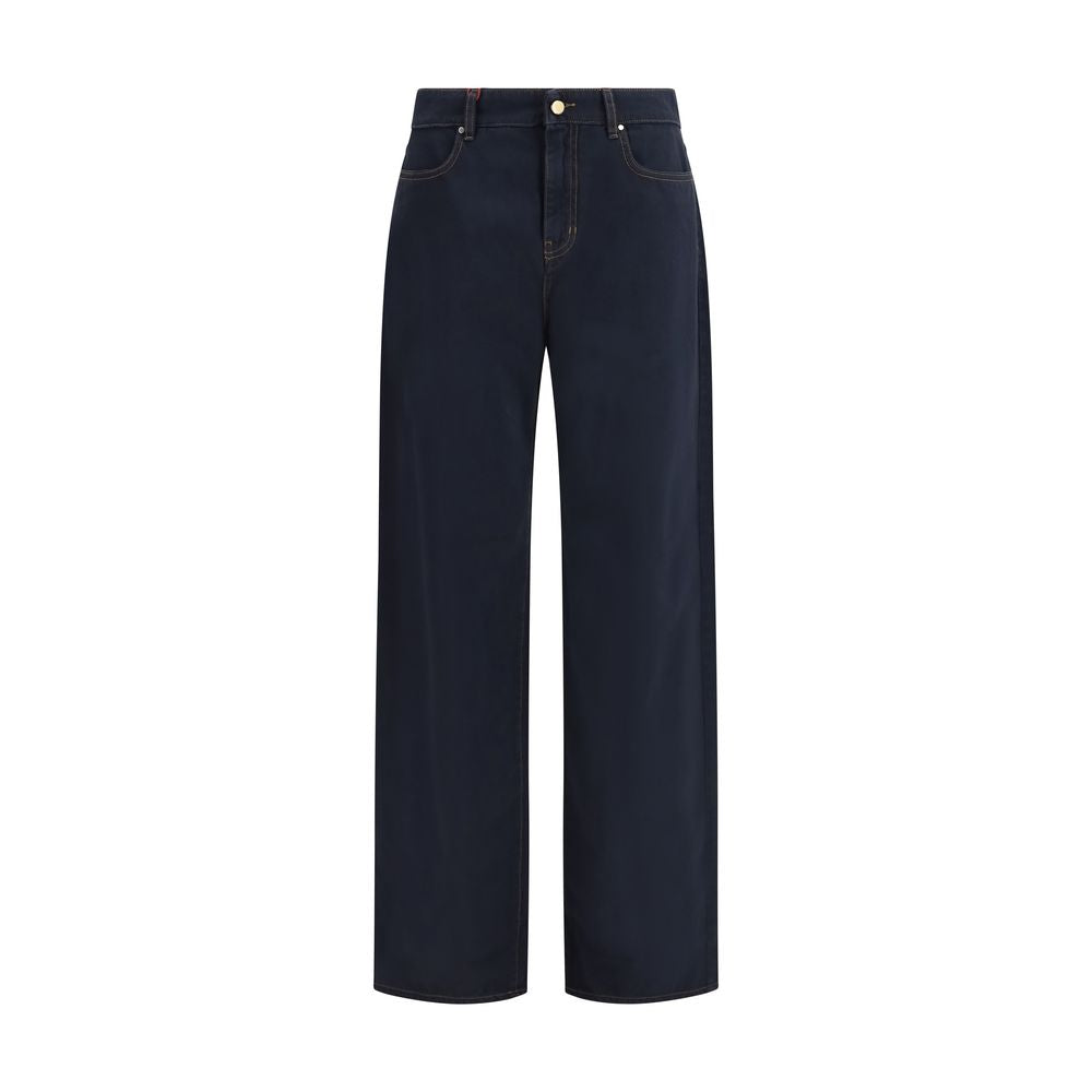 Max Mara Indigo Blue Wide-Leg Denim Jeans