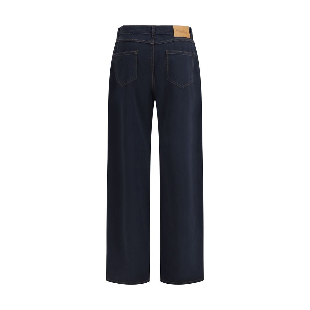 Max Mara Indigo Blue Wide-Leg Denim Jeans