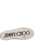 Jimmy Choo Logo Fenix Leather Low Top Sneakers - Beige