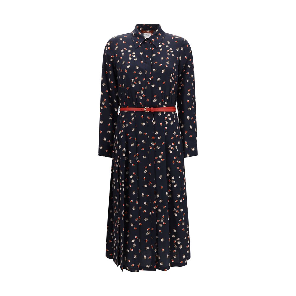 Max Mara Stelmo Silk Floral Dress