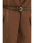 Max Mara Longline Lightweight Blazer - Brown