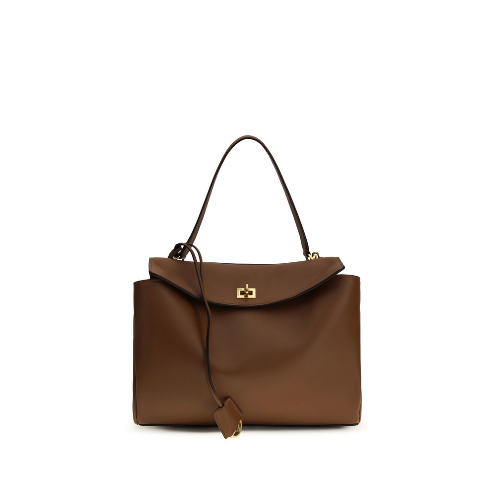 Balenciaga Rodeo Medium Leather Shoulder Bag - Brown