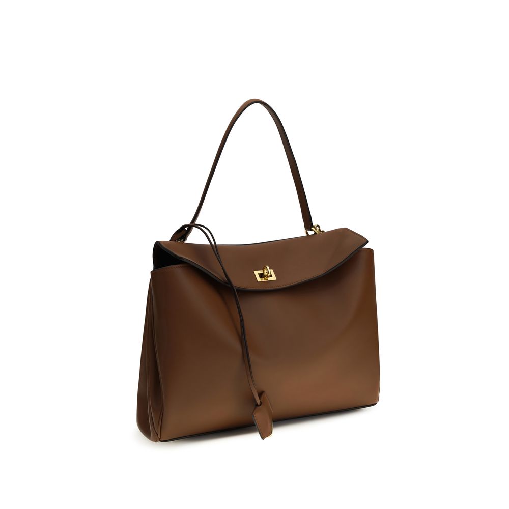 Balenciaga Rodeo Medium Leather Shoulder Bag - Brown