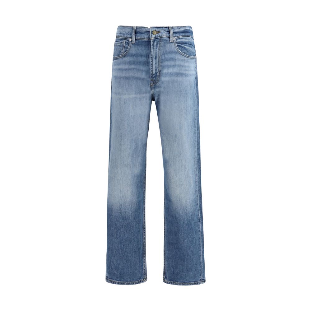 7FOR Light Wash Straight-Leg Jeans