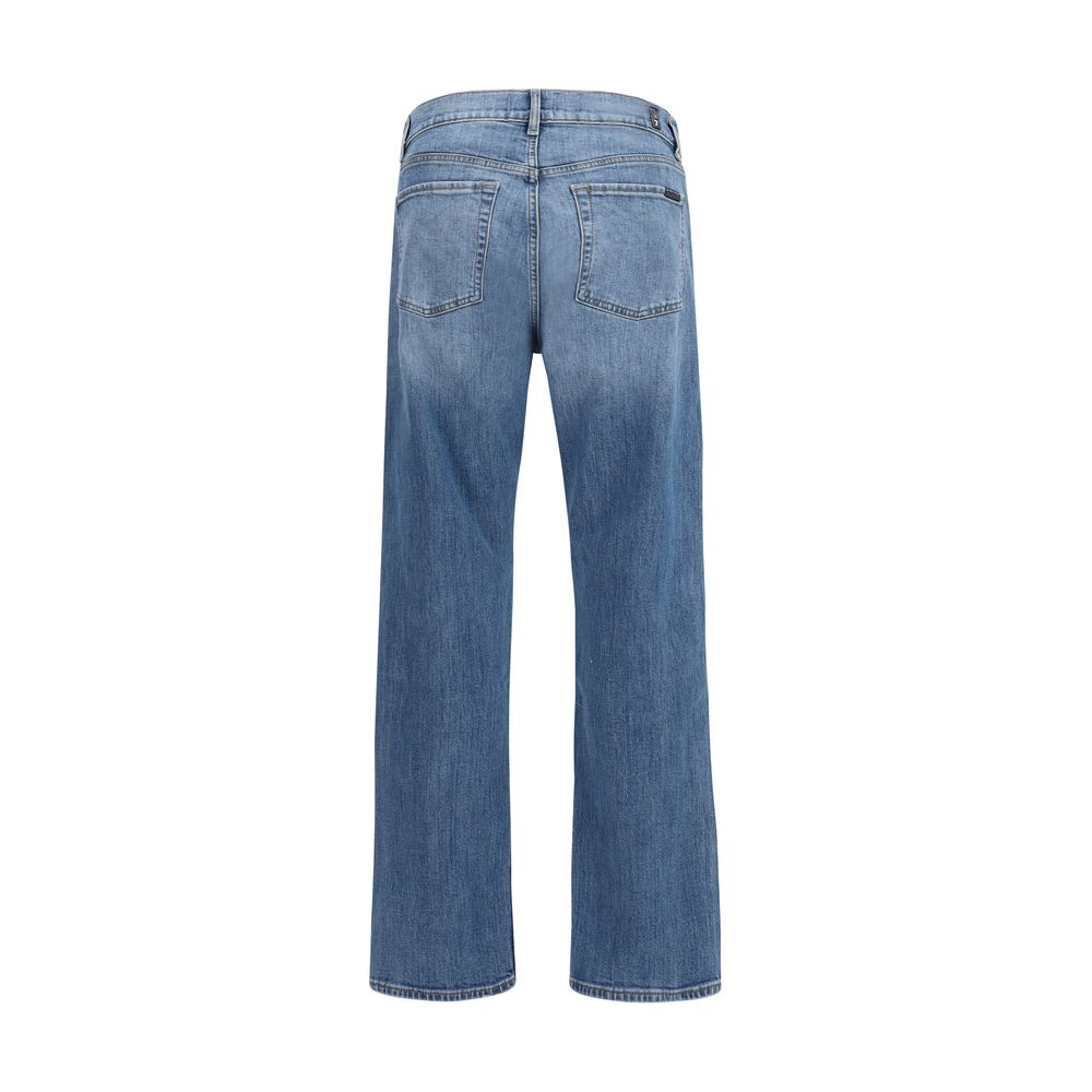 7FOR Light Wash Straight-Leg Jeans
